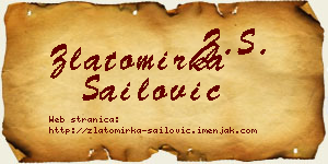 Zlatomirka Sailović vizit kartica